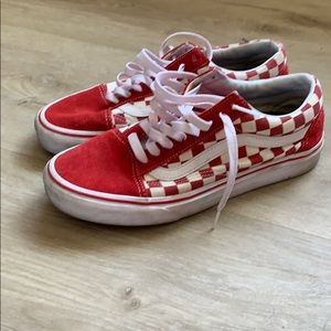 Vans red checkered